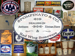 stoneware and sign collage